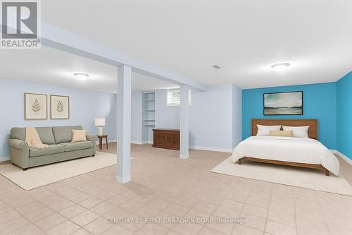 Basement Virtually Staged - 79 Wintergarden Road, London East (East A), ON - Indoor Photo Showing Bedroom