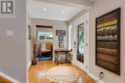 Glass door & side window let light flow inside - 