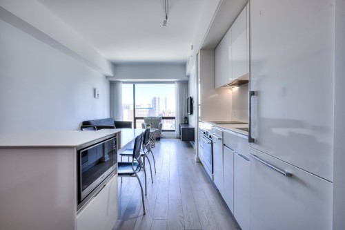 Cuisine - 1706-1288 Av. Des Canadiens-De-Montréal, Montréal (Ville-Marie), QC - Indoor Photo Showing Kitchen With Upgraded Kitchen