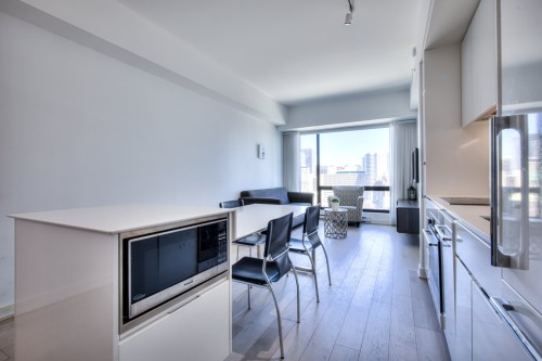 Cuisine - 1706-1288 Av. Des Canadiens-De-Montréal, Montréal (Ville-Marie), QC - Indoor Photo Showing Kitchen With Upgraded Kitchen