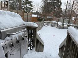 wood deck over looking yard - 