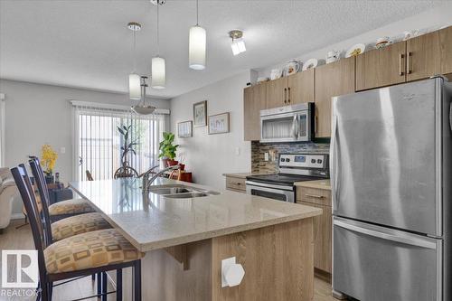 745 Eagleson Cr Nw, Edmonton, AB - Indoor Photo Showing Kitchen With Stainless Steel Kitchen With Double Sink With Upgraded Kitchen