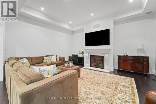 1286 Woodeden Drive, Mississauga, ON - Indoor Photo Showing Living Room With Fireplace