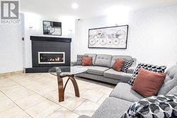 Front lobby with gas fireplace - 