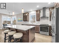 Gorgeous Granite Island Kitchen with Sit Down Eating Bar - 