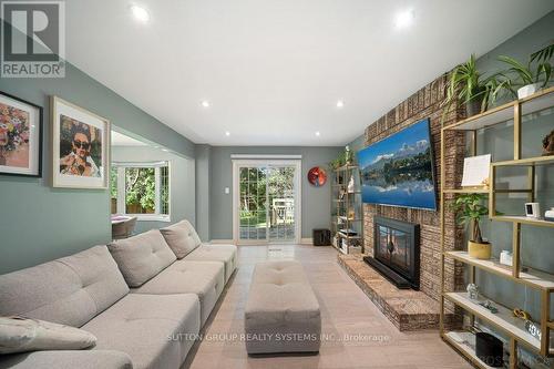 1114 Cedarcroft Crescent, Pickering, ON - Indoor Photo Showing Living Room With Fireplace