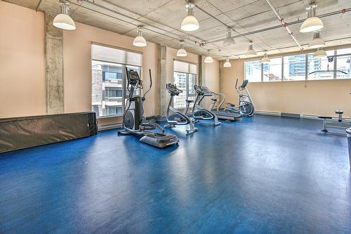 Exercise room - 218-1235 Rue Bishop, Montréal (Ville-Marie), QC - Indoor Photo Showing Gym Room