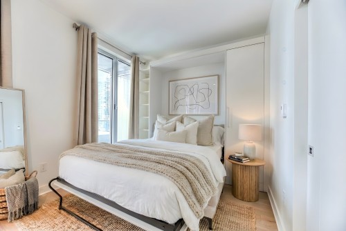 Chambre à coucher principale - 908-1200 Rue Drummond, Montréal (Ville-Marie), QC - Indoor Photo Showing Bedroom