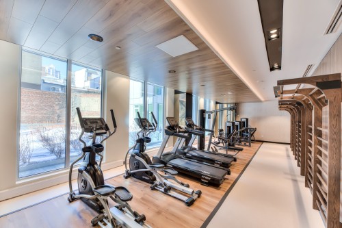 Salle d'exercice - 908-1200 Rue Drummond, Montréal (Ville-Marie), QC - Indoor Photo Showing Gym Room