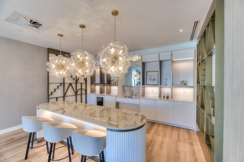 Salle communautaire - 908-1200 Rue Drummond, Montréal (Ville-Marie), QC - Indoor Photo Showing Dining Room