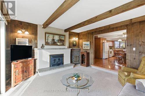 1235 Barton Street, Hamilton, ON - Indoor Photo Showing Living Room With Fireplace