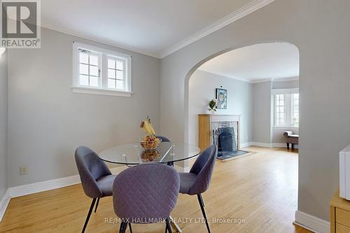 290 Laird Drive, Toronto, ON - Indoor Photo Showing Dining Room With Fireplace
