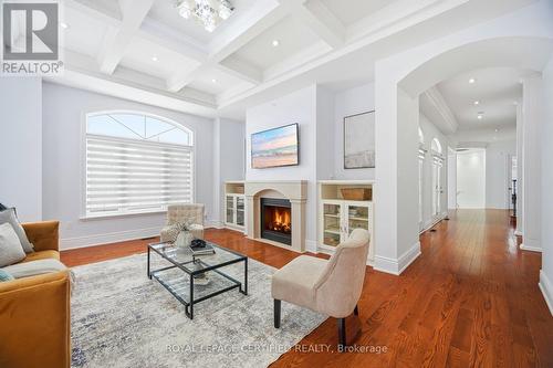 Family Room - 100 Virtue Crescent, Vaughan, ON - Indoor Photo Showing Living Room With Fireplace