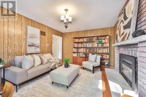 700 Fieldstone Road, Mississauga, ON - Indoor Photo Showing Living Room With Fireplace