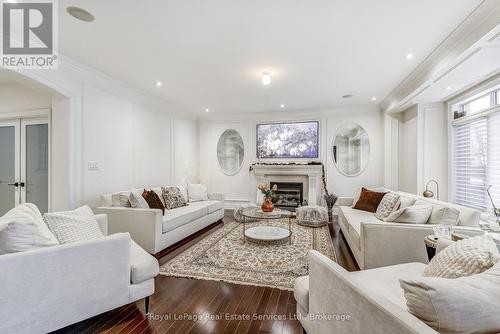 Spacious Family oom - 2331 Rideau Drive, Oakville (Jc Joshua Creek), ON - Indoor Photo Showing Living Room With Fireplace