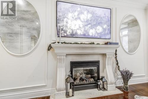 Gas fireplace in Family Room - 2331 Rideau Drive, Oakville (Jc Joshua Creek), ON - Indoor With Fireplace