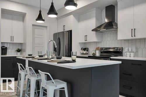 104 Bluff Cv, Leduc, AB - Indoor Photo Showing Kitchen With Upgraded Kitchen