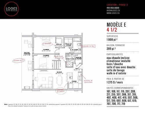 Plan (croquis) - 208-1040 Rue Pierre-Perrault, Lévis (Les Chutes-De-La-Chaudière-Ouest), QC - Other