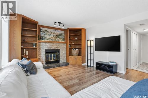 215 Wickenden Crescent, Saskatoon, SK - Indoor Photo Showing Bedroom With Fireplace