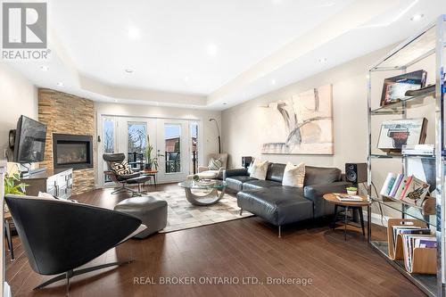 2212 Joanne Avenue, Ottawa, ON - Indoor Photo Showing Living Room With Fireplace