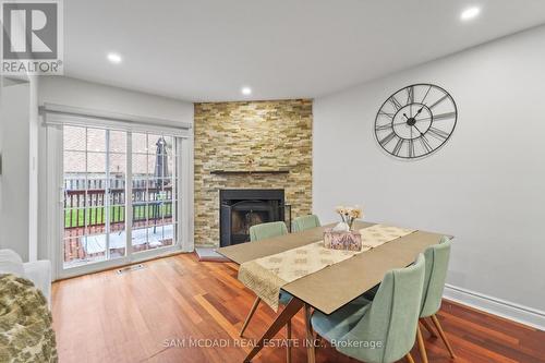 2988 Gulfstream Way, Mississauga, ON - Indoor Photo Showing Dining Room With Fireplace