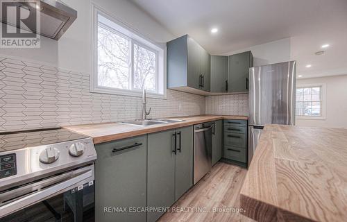 renovated kitchen - 30 Young Street W, Waterloo, ON - Indoor Photo Showing Kitchen With Double Sink
