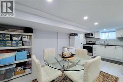 Dining room with recessed lighting - 