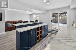 Custom built bar with family room - 