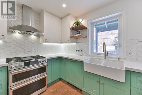 925 Greenwood Avenue, Toronto, ON - Indoor Photo Showing Kitchen With Double Sink With Upgraded Kitchen
