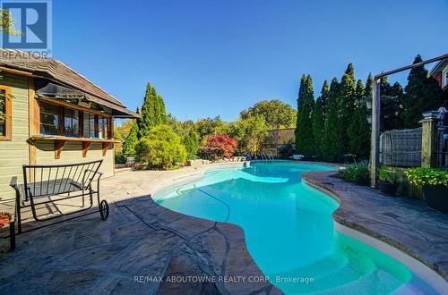 2193 Meadowland Drive, Oakville, ON - Outdoor With In Ground Pool With Deck Patio Veranda With Backyard