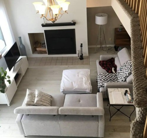 Salon - 423-1625 Rue Du Bourg-Du-Lac, Sainte-Adèle, QC - Indoor Photo Showing Living Room With Fireplace