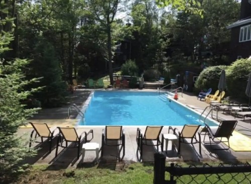 Piscine - 423-1625 Rue Du Bourg-Du-Lac, Sainte-Adèle, QC - Outdoor With In Ground Pool With Backyard
