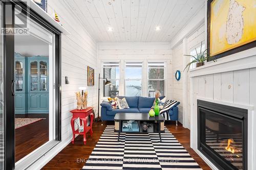 2882 Bay Road, Champlain, ON - Indoor Photo Showing Living Room With Fireplace