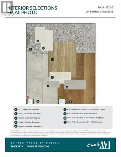 Interior Selections - 154 Bartlett Crescent Se, Calgary, AB - Other
