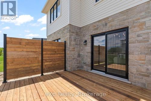 Back deck located off Dining Room - 165 Jack'S Way, Wellington North (Mount Forest), ON - Outdoor With Exterior