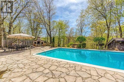 3640 Burnbrae Drive, Mississauga, ON - Outdoor With In Ground Pool With Deck Patio Veranda With Backyard