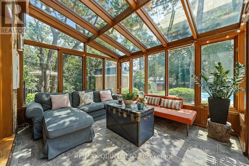 Summer views of the pool and lot. - 22 Forest Hill Crescent, Belleville (Belleville Ward), ON - Indoor