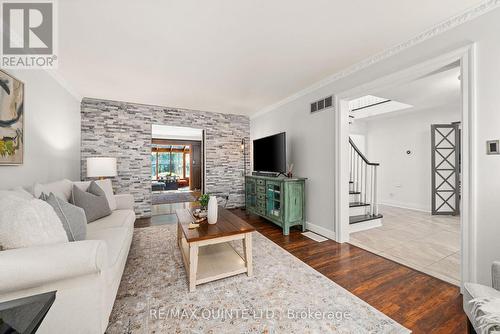 Spacious livingroom. - 22 Forest Hill Crescent, Belleville (Belleville Ward), ON - Indoor Photo Showing Living Room With Fireplace