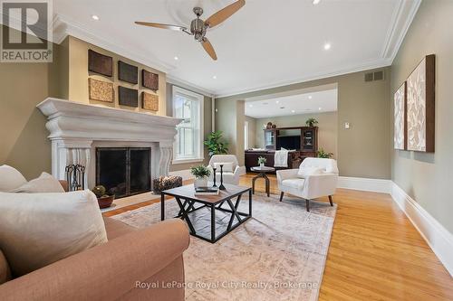 66 Grange Street, Guelph (St. George'S), ON - Indoor Photo Showing Living Room With Fireplace