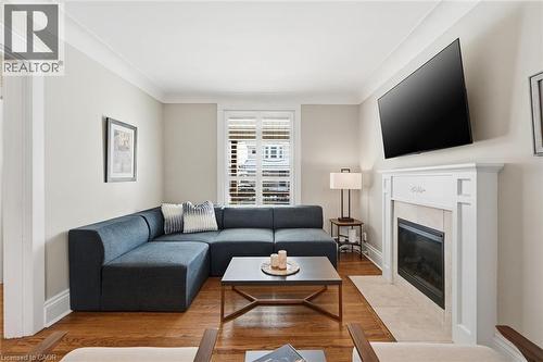 43 Belview Avenue, Hamilton, ON - Indoor Photo Showing Living Room With Fireplace