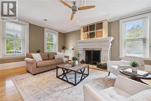 66 Grange Street, Guelph, ON - Indoor Photo Showing Living Room With Fireplace