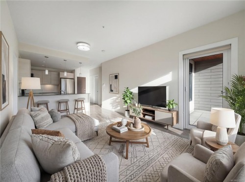 110-3815 Rowland Ave, Saanich, BC - Indoor Photo Showing Living Room
