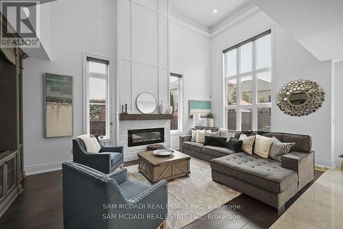 956 Sombrero Way, Mississauga, ON - Indoor Photo Showing Living Room With Fireplace