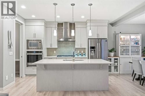 43 Seton Rise Se, Calgary, AB - Indoor Photo Showing Kitchen With Stainless Steel Kitchen With Upgraded Kitchen