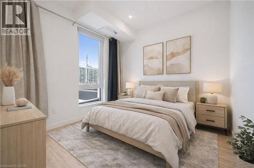 Virtually Staged - 741 King Street Unit# 304, Kitchener, ON - Indoor Photo Showing Bedroom