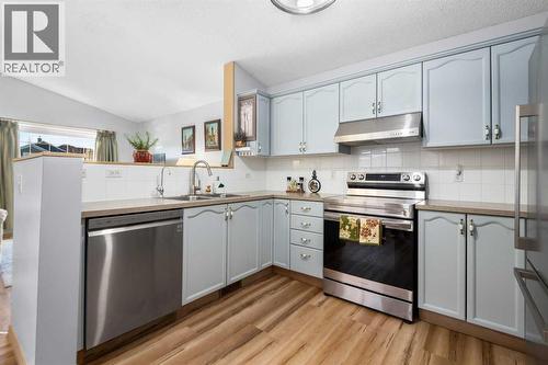 118 Bridleridge Way Sw, Calgary, AB - Indoor Photo Showing Kitchen With Double Sink