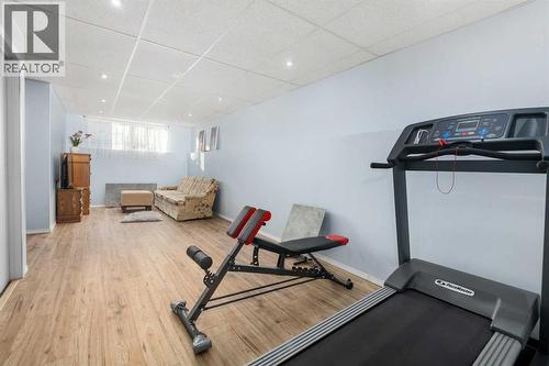 118 Bridleridge Way Sw, Calgary, AB - Indoor Photo Showing Gym Room