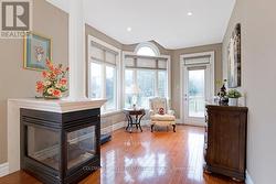 Primary suite sitting nook; garden door to deck - 