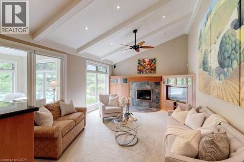 6365 Breckenridge Place, Burlington, ON - Indoor Photo Showing Living Room With Fireplace