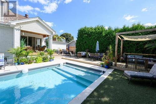 912 Boothman Avenue, Burlington, ON - Outdoor With In Ground Pool With Deck Patio Veranda With Backyard